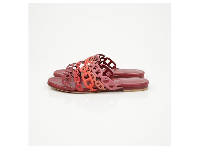Sandali Talassa Hermès in pelle marrone - vista 9