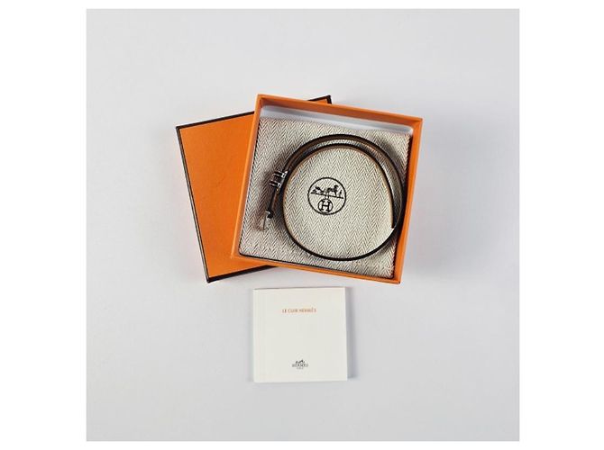 Hermès Bracciale Pop Double Tour da donna in pelle Noir - vista 11