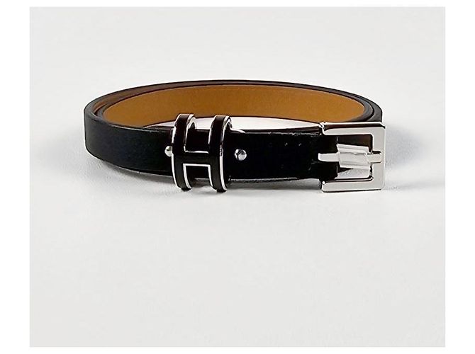 Hermès Bracciale Pop Double Tour da donna in pelle Noir - vista 4