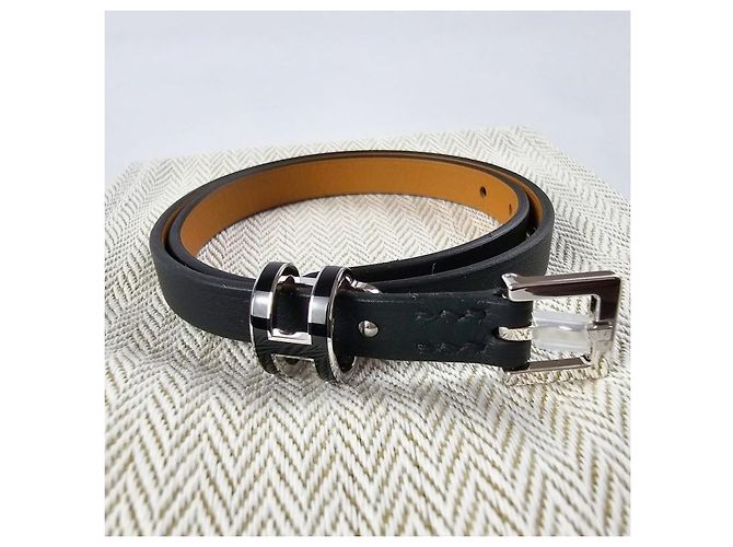Hermès Bracciale Pop Double Tour da donna in pelle Noir - vista 5
