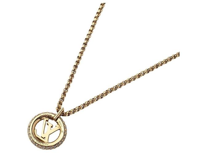 Louis Vuitton Collana Louis by Night in cristallo placcata oro - vista 4