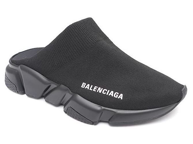 Balenciaga Mule Speed Recycled Knit Black - vista 6