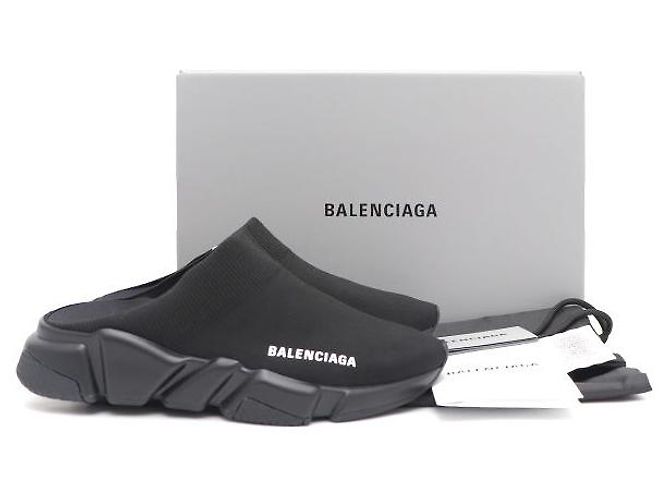 Balenciaga Mule Speed Recycled Knit Black - vista 7