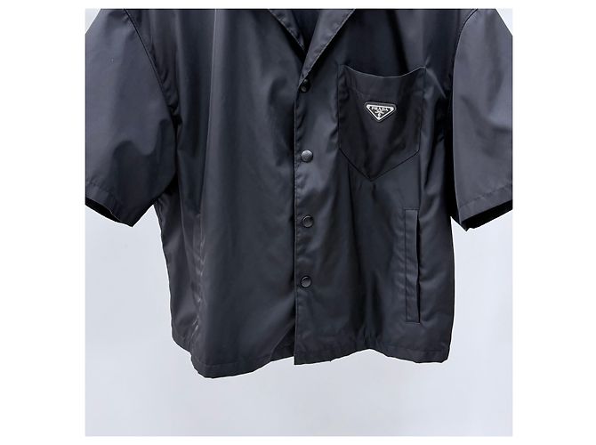 Prada Re-Nylon Kurzarmhemd Schwarz - Ansicht 3