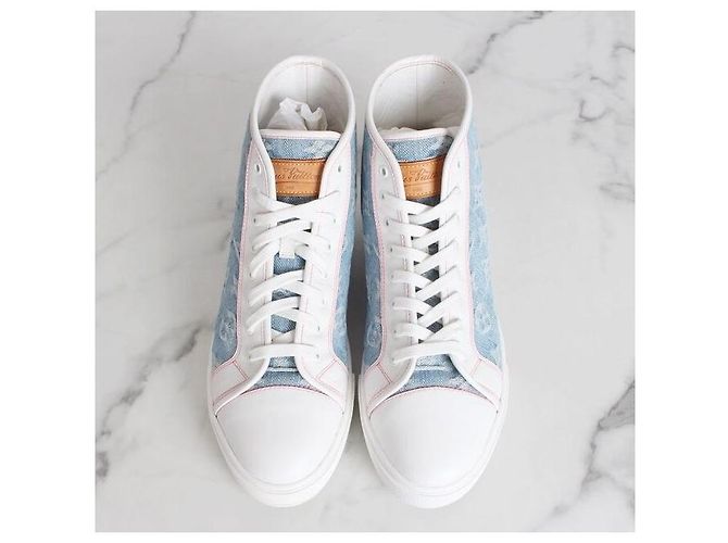 Louis Vuitton High-Top-Sneaker aus Denim mit Monogramm - Ansicht 7