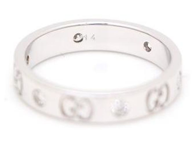 Gucci Interlocking Icon Ring aus Weißgold und Diamanten - Ansicht 4