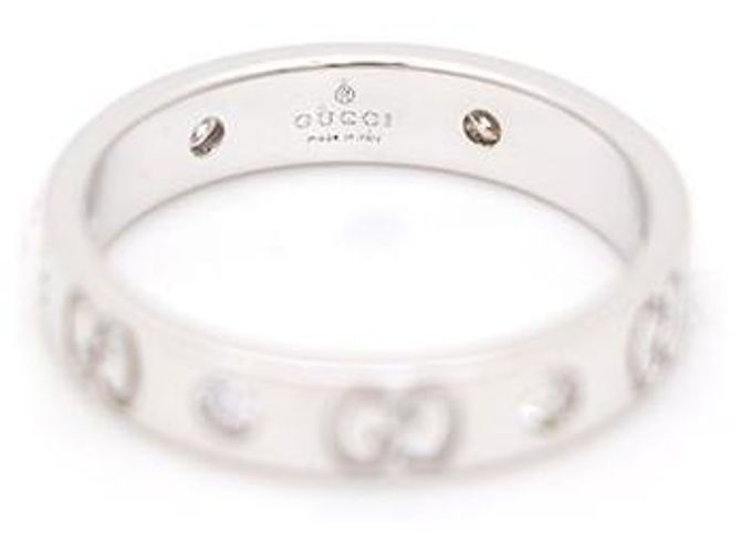Gucci Interlocking Icon Ring aus Weißgold und Diamanten - Ansicht 6