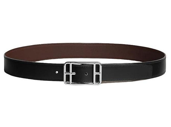 Hermès Reversible Men's Belt Black Chocolate - view 2