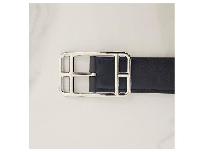 Hermès Reversible Men's Belt Black Chocolate - view 8
