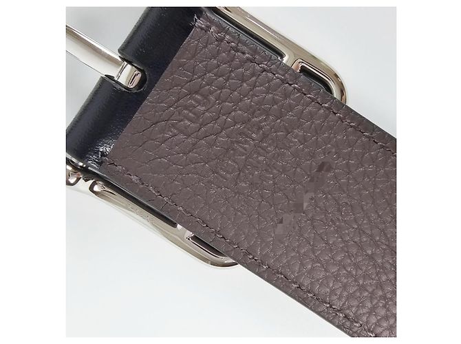 Hermès Reversible Men's Belt Black Chocolate - view 9