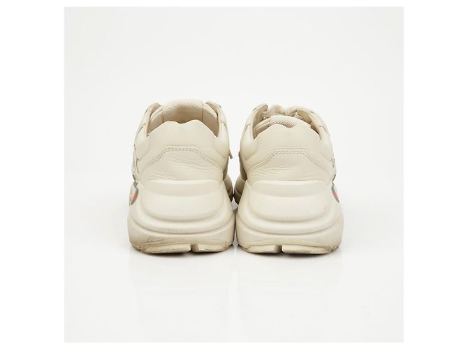 Gucci Leder-Sneaker mit Logo Ivory - Ansicht 10