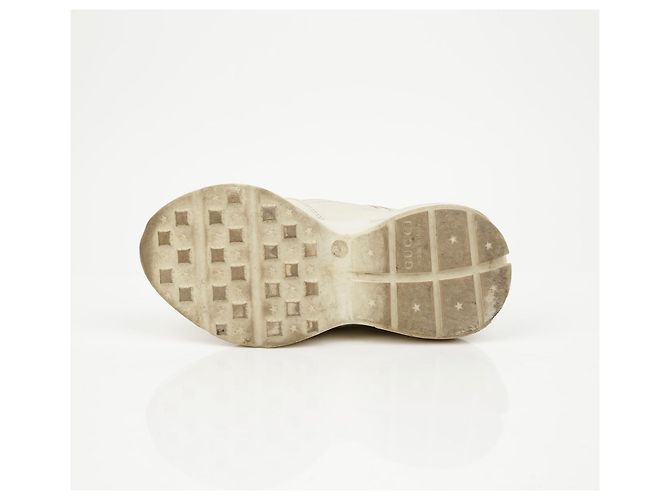 Gucci Leder-Sneaker mit Logo Ivory - Ansicht 13