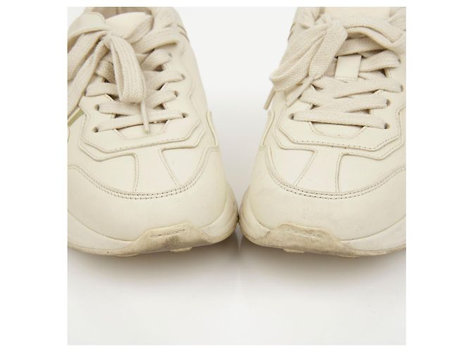 Gucci Leder-Sneaker mit Logo Ivory - Ansicht 6