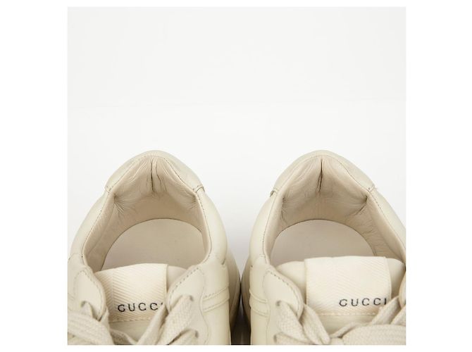 Gucci Leder-Sneaker mit Logo Ivory - Ansicht 7