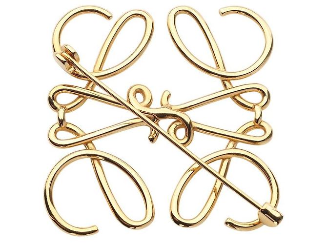 Loewe Anagram Brosche Gold - Ansicht 2