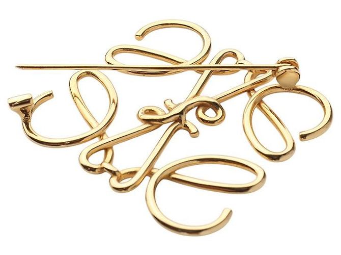 Loewe Anagram Brosche Gold - Ansicht 4