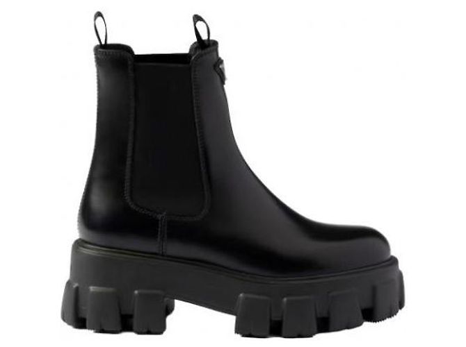 Prada Botas Chelsea de piel cepillada - vista 4