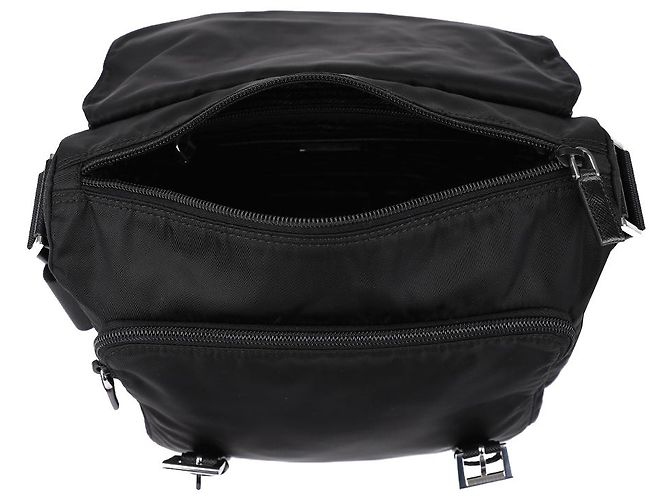 Borsa a tracolla Prada in nylon nero - vista 7