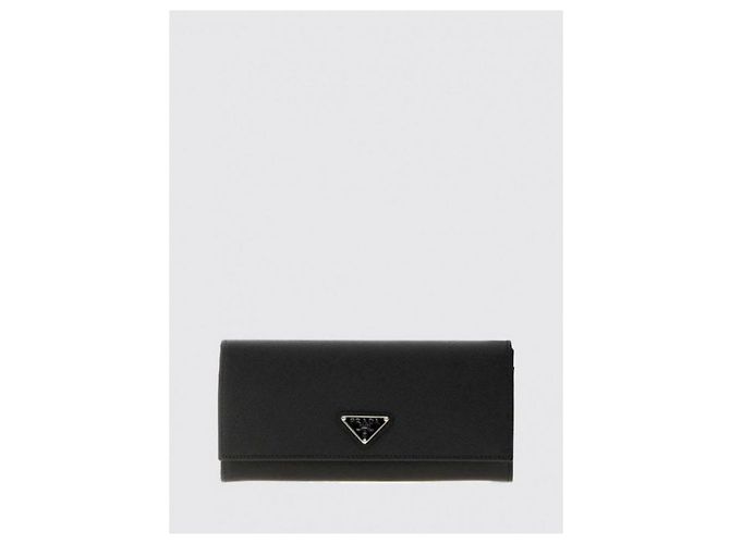 Prada Saffiano Long Wallet aus schwarzem Leder - Ansicht 5