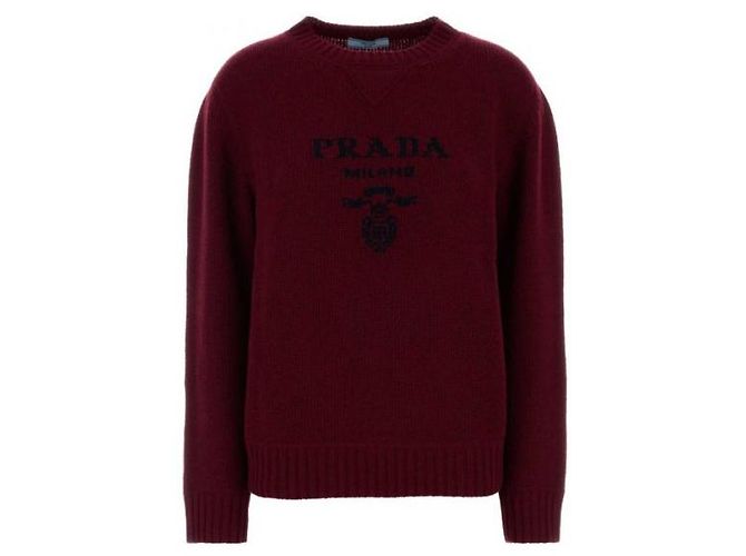 Prada Kaschmir-Pullover mit Logo und Rundhalsausschnitt - Ansicht 4