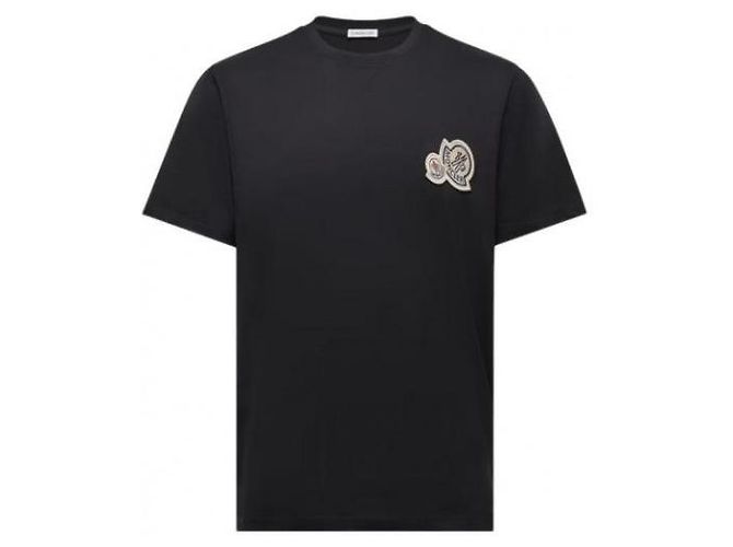 Moncler Baumwoll-T-Shirt mit doppeltem Logo-Patch - Ansicht 4