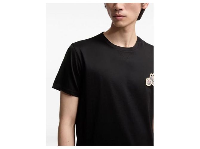 Moncler Baumwoll-T-Shirt mit doppeltem Logo-Patch - Ansicht 7