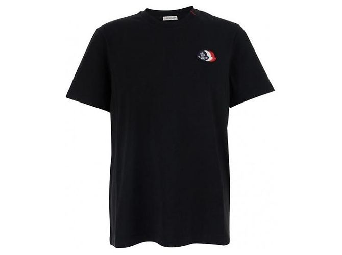 Moncler Baumwoll-T-Shirt mit besticktem Logo - Ansicht 4
