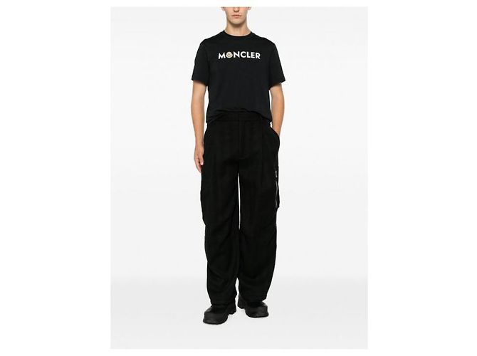 Moncler Baumwoll-T-Shirt mit Logo Dunkelblau - Ansicht 5
