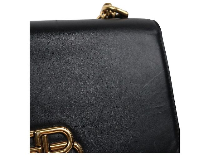 Balenciaga Borsa a tracolla BB con patta nera - vista 9