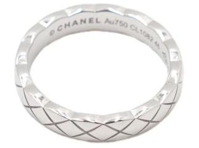 Chanel Anello Mini Quilted in Oro Bianco - vista 2