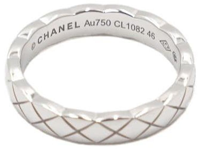 Chanel Anello Mini Quilted in Oro Bianco - vista 3