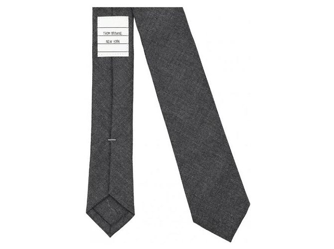 Thom Browne Twill Wool Classic Tie - view 5