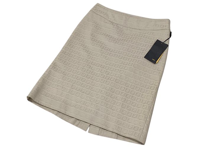 Fendi Gonna midi con logo allover - vista 3