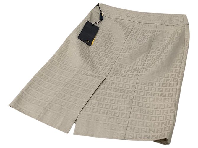 Fendi Gonna midi con logo allover - vista 4