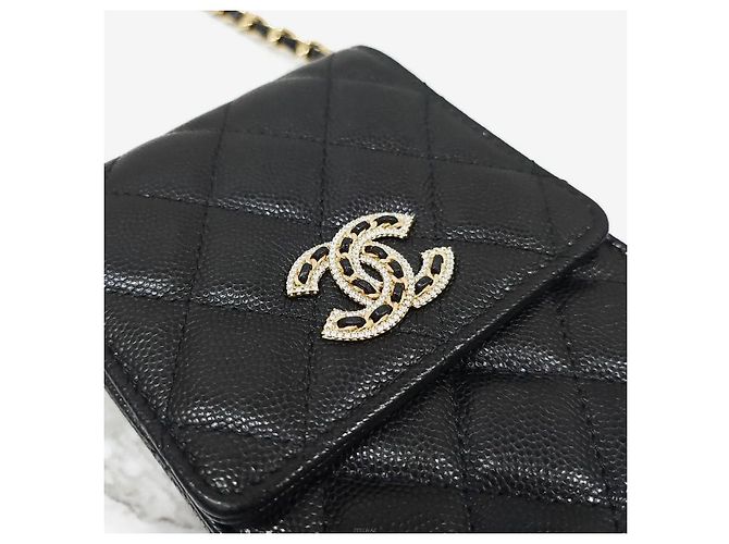 Chanel Borsa Crossbody con Catena Black Caviar Gold Hardware - vista 5