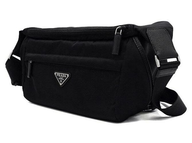 Prada Borsa a tracolla da uomo Medium Biker in Re-Nylon nera - vista 2