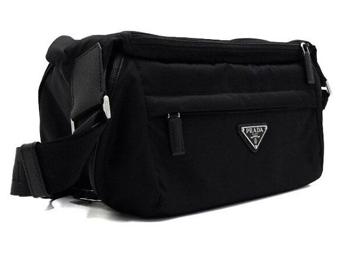 Prada Borsa a tracolla da uomo Medium Biker in Re-Nylon nera - vista 3