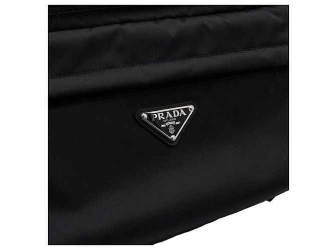 Prada Borsa a tracolla da uomo Medium Biker in Re-Nylon nera - vista 9