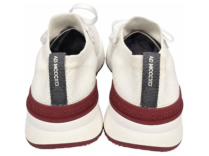 Brunello Cucinelli Strick-Sneaker Weiß - Ansicht 3