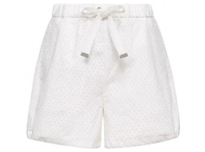Bermudas Moncler de popelina de algodón blanco - vista 4
