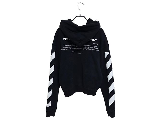 Felpa con cappuccio Off White nera - vista 2
