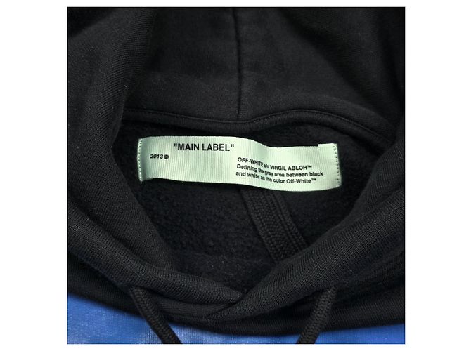 Felpa con cappuccio Off White nera - vista 6