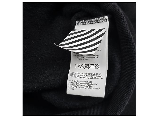 Felpa con cappuccio Off White nera - vista 7
