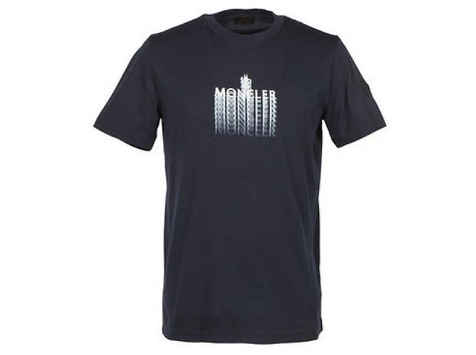 Moncler Baumwoll-T-Shirt mit verwaschenem Logo - Ansicht 4