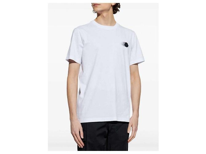 Moncler Baumwoll-T-Shirt mit verwaschenem Logo - Ansicht 6