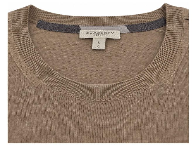 Burberry Kaschmir-Strickpullover mit Karomuster und Schulterdetail - Ansicht 5