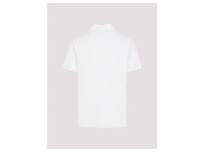 Moncler Logo Poloshirt Weiß Baumwolle - Ansicht 5