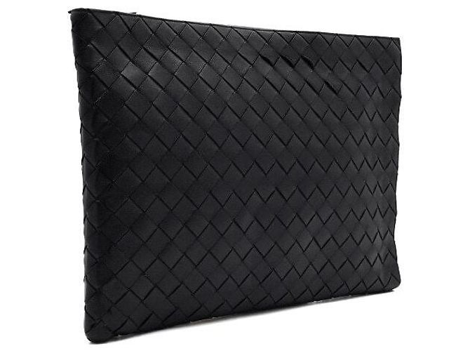 Bottega Veneta Clutch porta documenti Intrecciato con mezza zip - vista 3