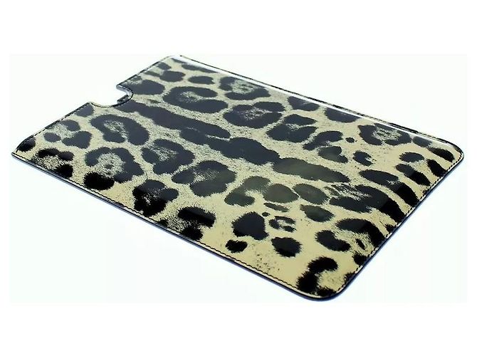 Dolce & Gabbana White Leopard Pattern Leather eBook Cover Tablet Case - view 6