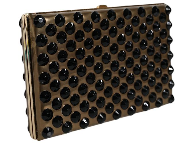 Dolce & Gabbana Clutch bifold in cristallo dorato per sera e feste da donna - vista 2